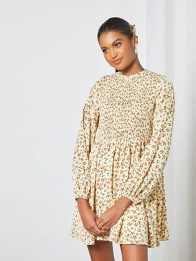 NWT Daisy Street Floral Boho Smocked Mini Dress